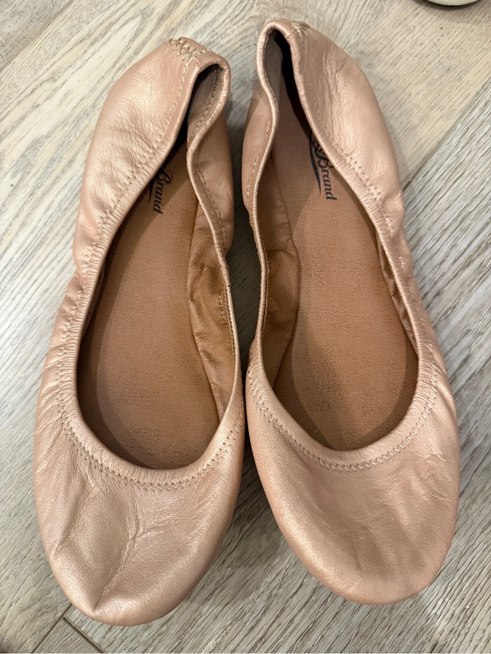Lucky Brand Metallic Blush Ballet Flats